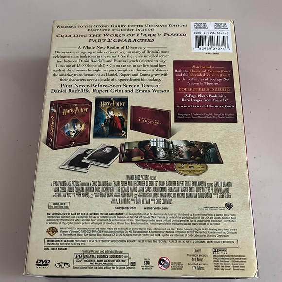Harry Potter dvd and the chamber of secrets Ultimate edition. Year 2. Used - Picture 3 of 11